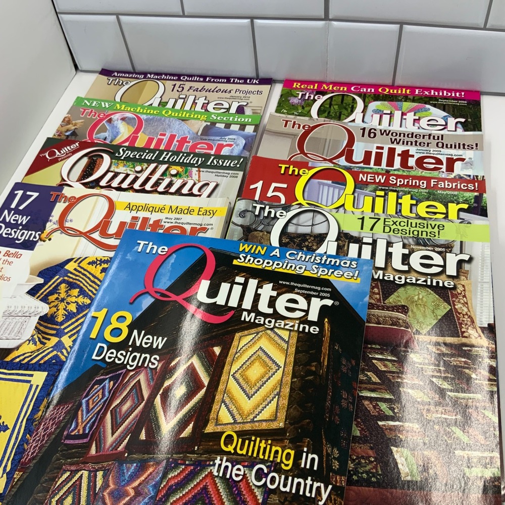 The Quilter Magazine Lot of 9 Issues 2005-2010 Patterns Included Holiday Special